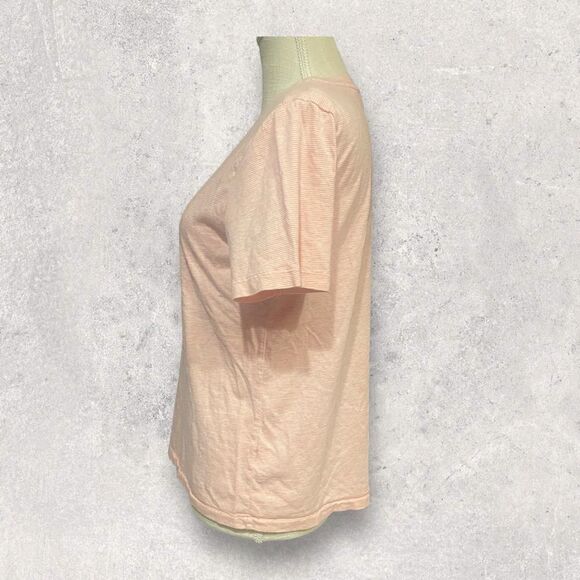 Splendid | EUC Women’s Striped Pink & White Short Sleeved T-shirt Size Medium M - Picture 3 of 4